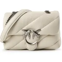 Pinko Love Puff Crossbody-laukku Nahka 27 cm Valkoinen