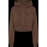 Nike W Nk Stdo Flc Mw Os Crp Fz Hdy - Brown - XS
