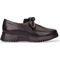 Wonders for woman. A-4421 Black Velv Leather Loafers (37), Flat, None, Casual