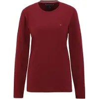 Tommy Hilfiger Stretch Slim Fit Long Sleeve Tee - Burgundy - L