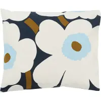Marimekko Unikko tyynyliina 50x60 cm Off white-blueberry-cold blue