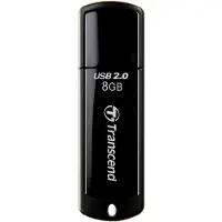 Transcend JetFlash 350 USB 2.0 8 Gt -muistitikku, musta