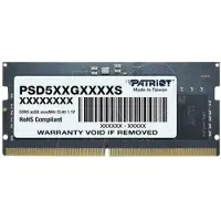 Patriot Memory Signature Line PSD58G560041S, 8 GB, 1 x 8 GB, DDR5, 5600 MHz, 262-pin SO-DIMM