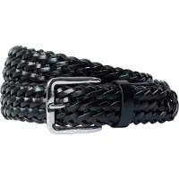 Hackett London for man. HM4100081 Plait black leather belt (S), Casual, Classic