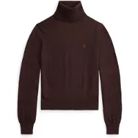 Ralph Lauren for woman. 211B17732001 Brown wool jumper with a roll-neck (L), Casual, Long sleeve