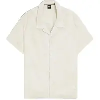 BOSS for man. 50535793 Beige Beach Shirt (S), Casual, Viscose