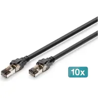 Digitus CAT 8.1 S-FTP patch cord, Cu, LSZH, 2 m, Cat8.1, S/FTP (S-STP), RJ-45, RJ-45, Musta (DK-1843-020-10)