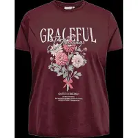 ONLY Carmakoma Carlucy Reg S/S Top Jrs Noos - Burgundy - 42-44