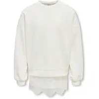 Kids Only Kogswanna Ls Crew Sateen Lace Bru Ex Swt - Cream - 158-164