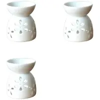 Typecat 3X Ceramic Crafts Ceramic Hollow-Out Aromatherapy Stove Candlestick Handmade Style 3