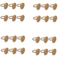 Typecat Fall Napkin Rings Set of 24, Vintage Napkin Ring for Table Setting, Handmade Rattan Serviette Rings Holder for Wedding