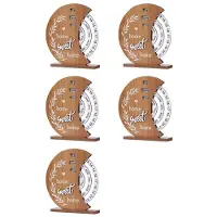 Typecat 5X Wooden Calendar Home Porch Decoration Office Desktop Decoration Manual Rotating Desk Calendar Sweet House A