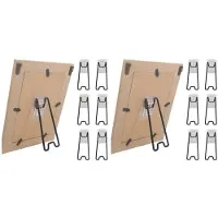 Typecat 12 Pcs Picture Frame Bracket, Picture Frame Easel Bracket, with Self-Adhesive for 5.9 to 10.2 Inch Picture Frame Easel