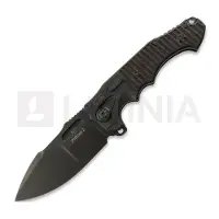 Andre de Villiers Large Pitboss 3 kääntöveitsi, Black/Red Carbon Fibre