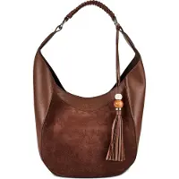 GUESS Olkalaukku Nahka 27 cm Ruskea