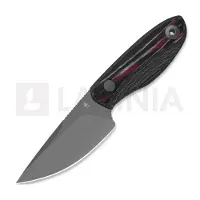 Kizer Cutlery Finch AEB-L veitsi, Black Micarta & Multicolor Reconstituted Wood, Stonewash PVD