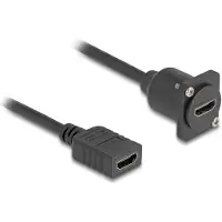 DeLOCK 87982, 0,2 m, HDMI-tyyppi A (vakio), HDMI-tyyppi A (vakio), Musta