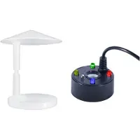 Jojomino Ultraäänisumutin USB 4 LED ultraäänisumutin roiskesuojalla, sisäsuihkulähde, vesiominaisuus, kannettava matelijasumutin, ilmankostutin