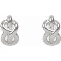 Sno of sweden Everly Small Knot Ear Plain Silver Onesize