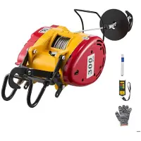 DUOKU Kantava Sähkökäyttöinen 2 in 1--Nostokyky 300 kg-Moottori 1500 W-Nostokorkeus 30 m-Nopeus 18,9 m/min