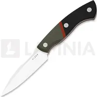 Kizer Cutlery Hissbite AEB-L veitsi, OD Green/Black/Red G-10, Satin