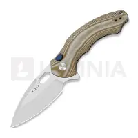 Kizer Cutlery Roach XL V4477BDA1, Satin 14C28N, Norplex UltreX Micarta pocket knife, Matt Degnan design