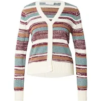 Vila Neuletakki 'VIMORI' beige / vaaleanruskea / minttu / viininpunainen