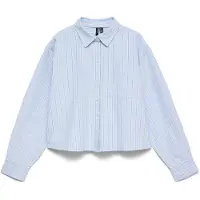 Vero Moda Vmaria Ls Short Boxy Shirt Wvn Noos - Blue - XS