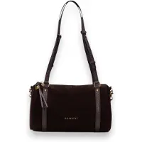 Hispanitas for woman. BI264936 Brown bowling bag (35), Casual, Polyurethane