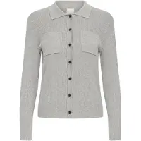 Ichi Ihluls Rib Polo Ca - Grey - S