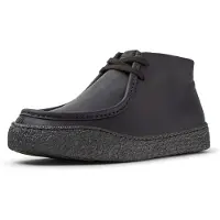 Camper for man. K300530-006 Peu Terreno black leather ankle boots (44), Flat, Laces, Casual