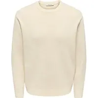 Only & Sons Onsting Rlx Crew Neck Knit Noos - Cream - M