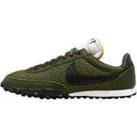 Nike Matalavartiset tennarit 'Waffle Racer' tummanvihreä / musta / valkoinen