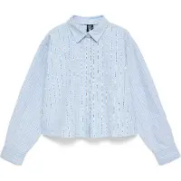 Vero Moda Vmaria Ls Short Boxy Shirt Wvn Noos - Blue - L