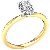 Lykken Elegance ovaali timanttisormus kulta 1.00 ct-180