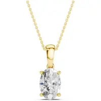 Lykken Elegance ovaali timanttiriipus kulta 1.00 ct