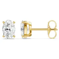 Lykken Elegance ovaalit timanttikorvakorut kulta 1.00 ct