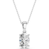 Lykken Elegance ovaali timanttiriipus valkokulta 1.00 ct