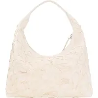 Desigual Käsilaukku 'Large Raffia Flower' valkoinen