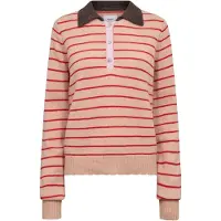 Numph Nulucinda Stripe Pullover - Pink - XXL
