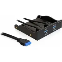 DeLOCK – USB 3.0 Front Panel 2 Port with internal 19 Pin USB 3.0 Pin Header (61896)