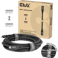 Club 3D CAC-2509 USB-C -kaapeli, 100 W, 9 m, musta