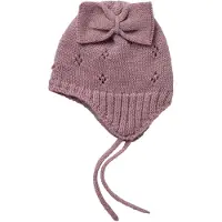 Name it Nbfwrilla Bow Wool Knit Hat - Pink - 34-39
