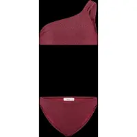 Mango Asymmetric Shimmer Bikini - Burgundy - 128