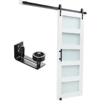 DUOKU Liukuovi navetta - - 32BM - 813x2134 mm - MDF &amp; lasi - Vesitiivis PVC-päällyste