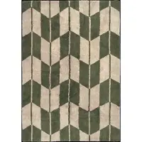 Broste Copenhagen Ima Rug - Green - W 140CM