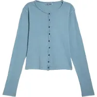 Weekday Slim Jersey Cardigan - Blue - S