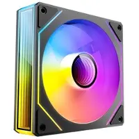 Dutzo INF 120 PWM ARGB Reverse - Kotelotuuletin - 120mm - Musta RGB LED valolla - 29 dBA
