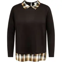 ONLY Caralba Ls Mix Top Jrs - Brown - 50-52