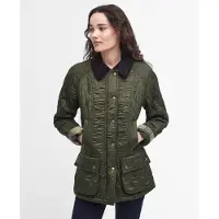 Barbour for woman. LQU0471 Beadnell Polarquilt Jacket olive green (XS), Casual, Polyamide